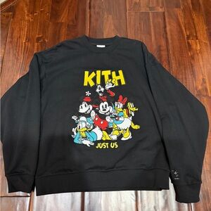Kith x Disney Mickey and Friends Black Crewneck Sweater